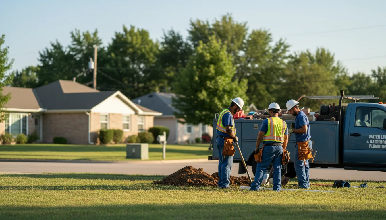 Residential water line and bathroom plumbing service in Clinton, MA